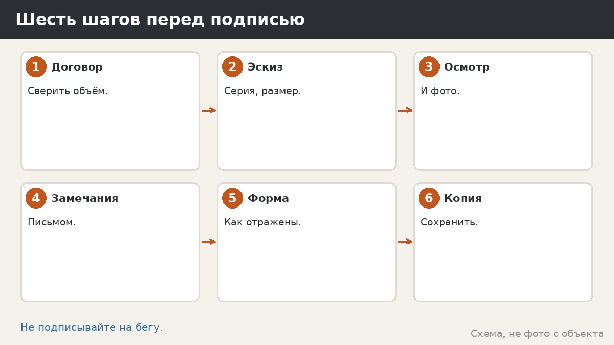 Шесть шагов перед подписью
