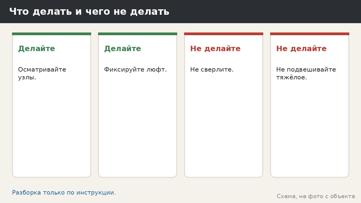 Что делать и чего не делать