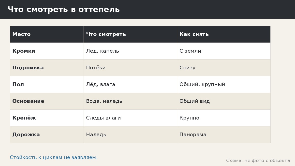 Оттепели и замерзание: циклы, которые заметны на беседке, и что записать