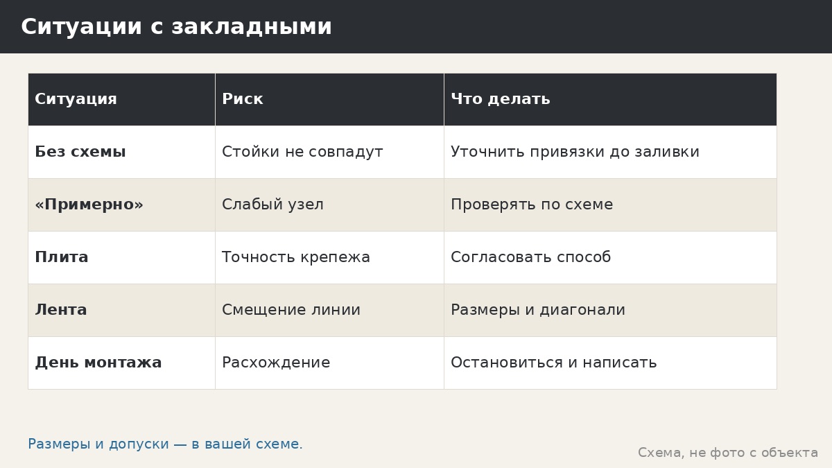 Закладные и анкерные группы в основании беседки: как согласовать заранее